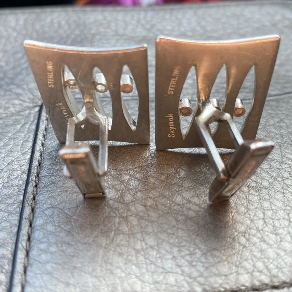 Sterling silver Paul Szymak cuff links RARE